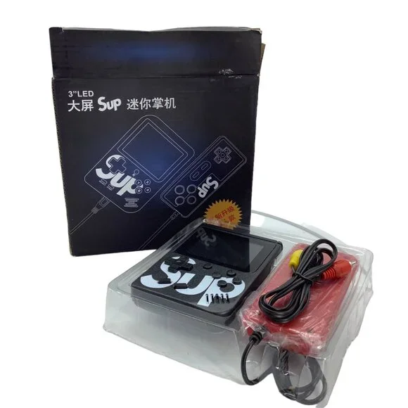 SUPCASE Mini Game Console 3”LED large Screen Sup Portable Black NEW NIB - Picture 1 of 5